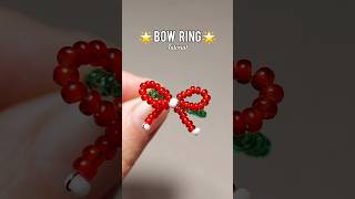 Diy Cute Bow Beaded Ring Tutorial