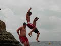 Cliff jumps in Calan Bruc Menorca 2011. Saltos en Cala'n Brut 2011