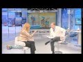 Debora Caprioglio su RAI 3 con Michele Mirabella alla trasmissione "Apprescindere"