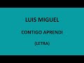 Luis Miguel - Contigo aprendi (Letra/Lyrics)