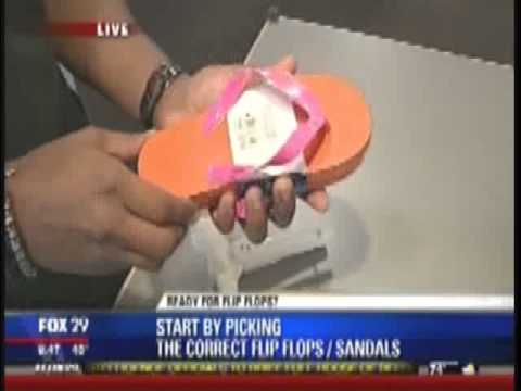 Dr Maasi J Smith at DSW discussing Flip Flops