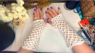 Diy Fishnet Fingerless Gloves Crochet Free Pattern Tutorial