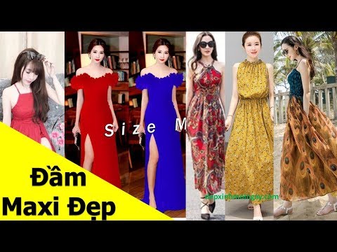 50 Mẫu ĐẦM MAXI đi biển đẹp, đi dự tiệc đẹp đang HOT mùa hè 2019 S3