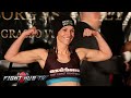 Cris Cyborg vs. Charmaine Tweet - Full Video - Full Invicta FC 11 weigh ins + Face Offs