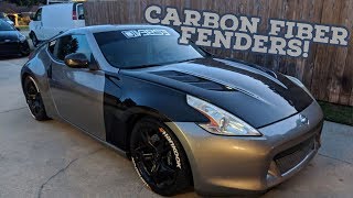 370z Carbon Fiber Fender install | St. Martinville Car show!