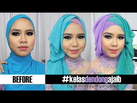 Tips Tutorial Hijab Wajah Bulat Berpipi Chubby Untuk Pesta dan Wisuda | Inivindy - YouTube