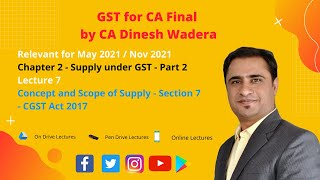 GST for CA Final & CA Intermediate - Lecture 7 - Unit 2 Supply - Part 2