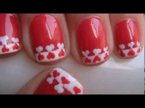 Heart French Tip Nail Design For Short Nails (Valentine's Day Nails)