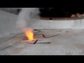 Burning Triple Seven imitation black powder in a swimming pool