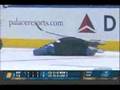 Ruutu Hits Kovalchuk - Pens at Thrashers - Jan 30 08 Video
