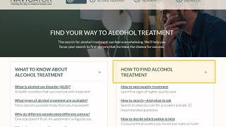 Introduction To The Alcohol Treatment Navigator