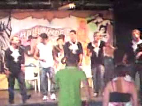 Hotel entertainment staff dancing to dodgy sexy song