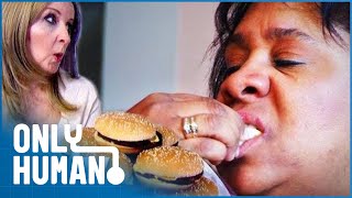 Woman Eats Nine Cheeseburgers a Day | Eat Yourself Sexy | Only Human Woman Eats Nine Cheeseburgers a Day | Eat Yourself Sexy | Only Human