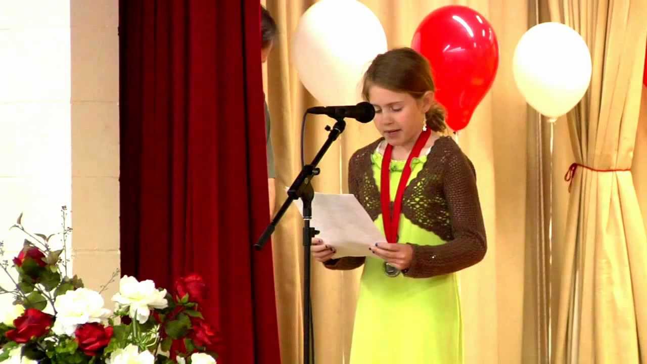 Callie's 5th Grade Promotion Speech - YouTube