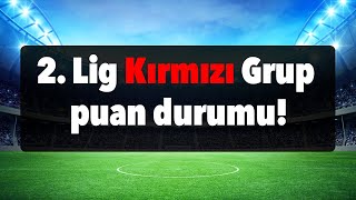 2. Lig Kırmızı Grup Puan Durumu Kocaelispor Ve İskenderunspor Kaçıncı Sırada?