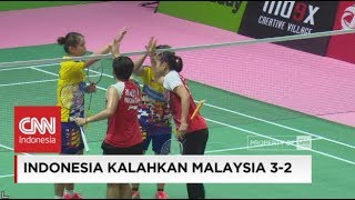 Indonesia Kalahkan Malaysia 3-2 ; Piala Uber 2018