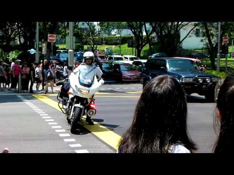 Traffic police escort