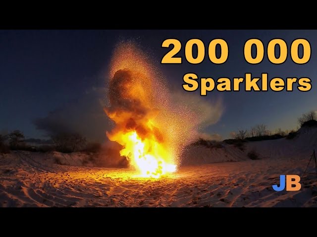 200,000 Sparklers Burnin At The Same Time - Video