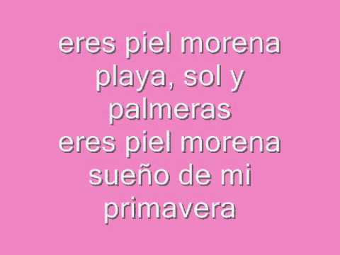 piel morena - thalia - letra
