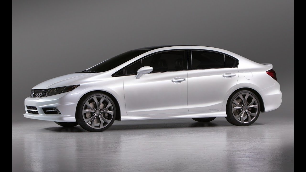 Honda Civic 2014 White With Black Rims