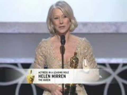Helen Mirren winning an Oscar® for
