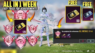 120 Free Premium & Clic Crates Easy Trick For All Medals Achievements New Achievements Pubgm
