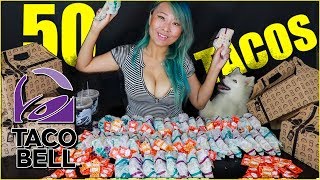 50 Taco Bell Tacos Eating Challenge National Taco Day