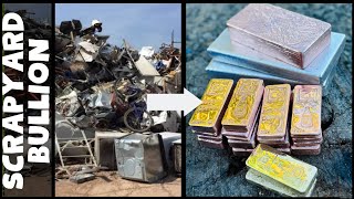 Scrapyard Bullion Bars - Copper Brass Aluminum - ASMR Metal Melting - Trash To T