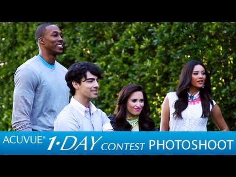 Demi Lovato & Joe Jonas at the 2013 ACUVUE® 1-DAY Contest Photoshoot