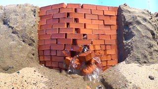 New Mini Brick Dam Failure - Mini Construction Disaster - Dam Breach Experiment