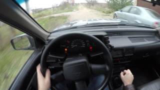 Extreme Test Drive - Flat Tire and Straight Pipes Exhaust! Opel Frontera - POV