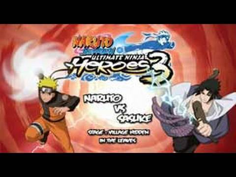 Naruto Shippuden Ultimate Ninja Heroes 3 - PSP - Gameplay Naruto Vs Sasuke