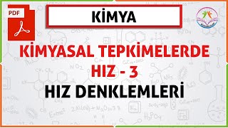 Ki̇myasal Tepki̇melerde Hiz 3 11. Sinif2020 Ayt Hiz Denklemleri̇ Yeni̇ Müfredat
