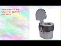 Video Dometic 301097502 Portable Toilet w/ Stainless Steel Holddown