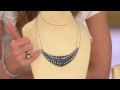 18.00 ct tw Black Spinel Sterling Frontal Design Necklace with Jennifer Coffey