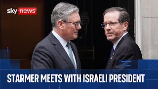 Keir Starmer Meets Israeli President Issac Herzog At Downing Street