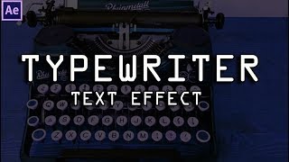 Simple & Quickest Way To Do Typewriter Text Effect - After Effects (No Expressio