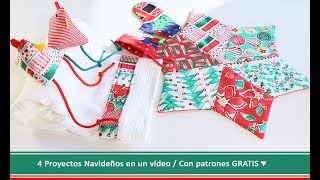 Coser para Navidad: 4 proyectos fáciles con patrones gratis ♥