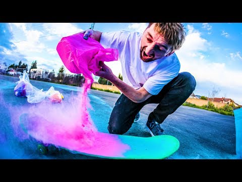 60LBS OF COLORED POWDER SKATE!