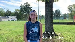Kristen Lee - Softball Recruit Skills Video - Middle Infutility - Cl Of 2022