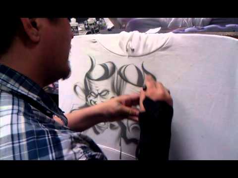  drama masks how to airbrush Tshirts script lettering all by Chicano Art