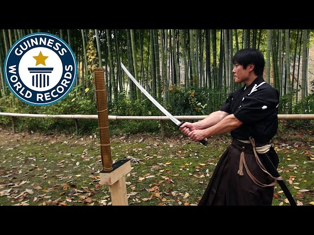 Martial Arts Master Attempts Katana World Record - Video