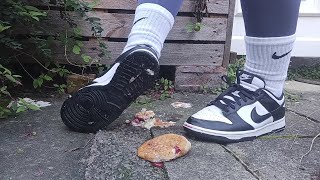 Crushing Donuts In Nike Panda Dunks And Crew Socks Outdoors