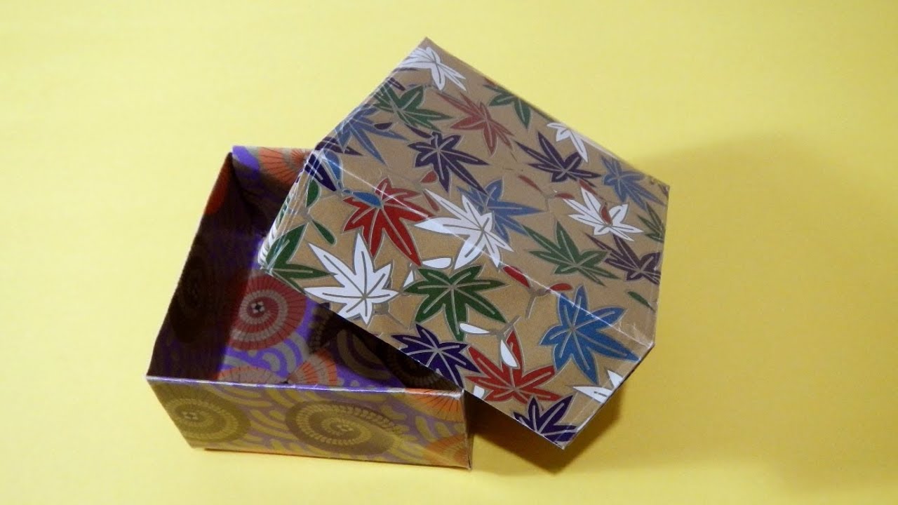 Origami How to make a Box with Lid YouTube