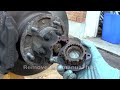 Toyota front knuckle, hub, and brake service overhaul Video #1 Removal.