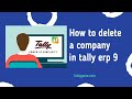 How to delete a company in tally