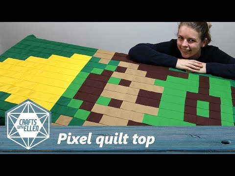 How to make an 8-bit pixel quilt top, the easy way | Sewing tutorial