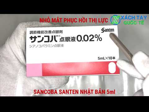 Thuốc nhỏ mắt Sancoba Nhật Bản 5ml hãng Santen Phục hồi thị lực Xách Tay Nhật Bản