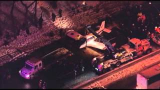 Small Plane Lands on (NYC) Highway  1/5/13