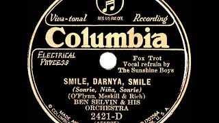 1931 Hits Archive Smile, Darn Ya, Smile - Ben Selvin Sunshine Boys, Vocal
